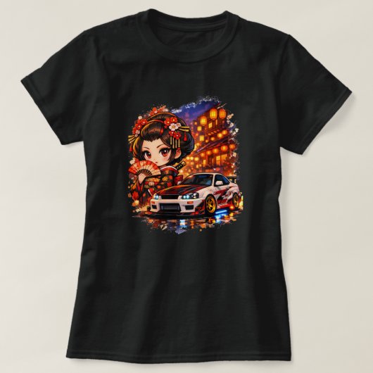 京都の夜の走り屋Tシャツ Tシャツ (デザイン正面)