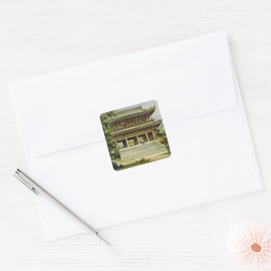 京都の寺院 スクエアシール (封筒)