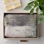 京都の庭園を滝のように切り離す 薄葉紙 (ギフト)