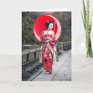 京都の日本のな芸者 カード
