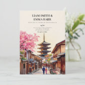 京都の桜のウェディング インビテーション (スタンド正面)