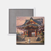 京都の猫テンプル日本旅行 マグネット (正面/裏面)