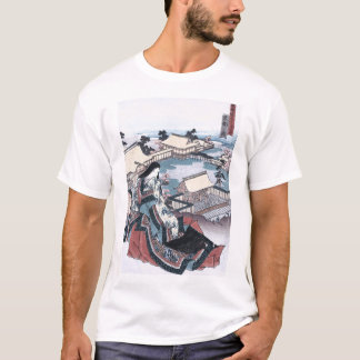 京都の眺めの日本人のUkiyo-eのプリント Tシャツ