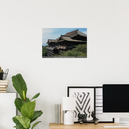 京都の観光スポットの一つである清水寺。 ポスター (ホームオフィス)