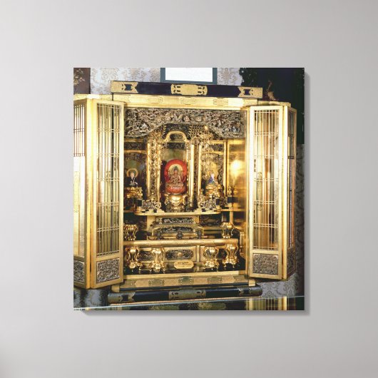 京都の陀美王の宮の仏壇 キャンバスプリント (正面)
