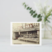 京都の靴屋c.1890(手彩写真) ポストカード (スタンド正面)