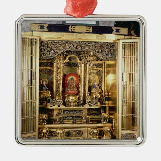 京都のDamioの宮殿からのButsudanの神社 メタルオーナメント (正面)