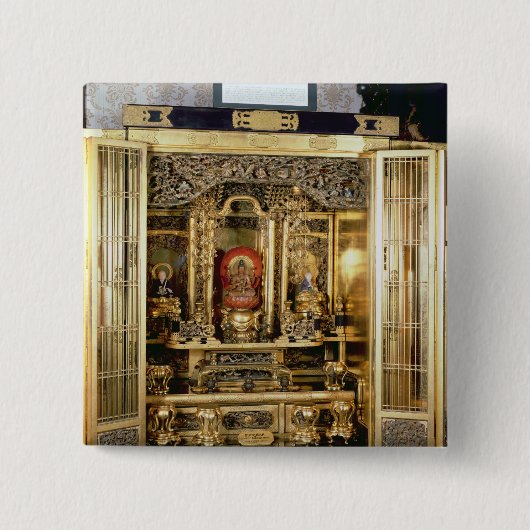 京都のDamioの宮殿からのButsudanの神社 缶バッジ (正面)