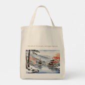 京都エレガントin冬の水彩画トートバッグ トートバッグ (裏面)