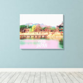 京都ランドスケープ旅行ポスター日本 キャンバスプリント (インサイチュ (ウッドフロア))