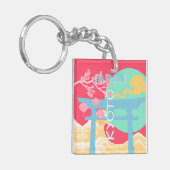 京都レトロ旅行芸術 キーホルダー (正面左)