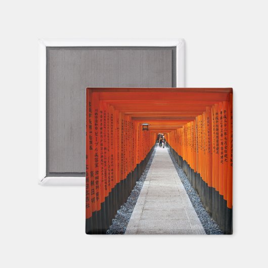京都伏見稲荷の赤門トンネル マグネット (正面/裏面)