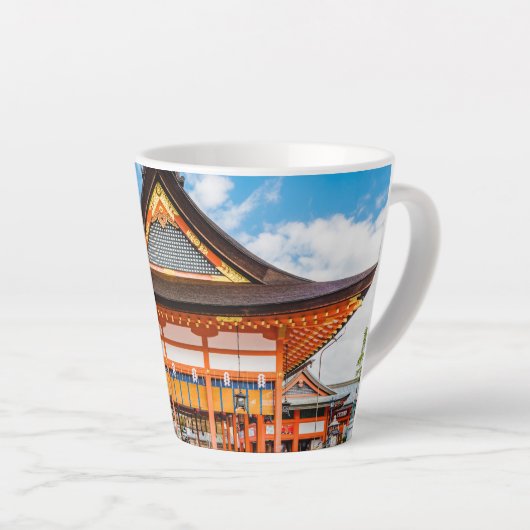 京都伏見稲荷大社外拝殿#2 カフェラテマグ (右アングル)