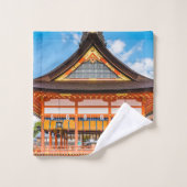 京都伏見稲荷大社外拝殿#2 バスタオルセット (ウォッシュタオル)