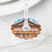 京都伏見稲荷大社外拝殿#2 ワイングラスタグ (クローズアップ)