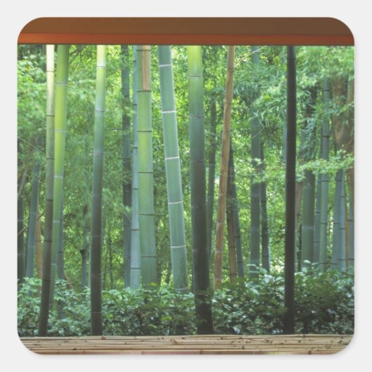 京都嵐山大河内山荘3 スクエアシール (正面)