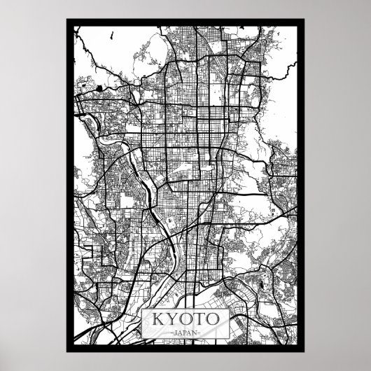 京都市地図 ポスター (正面)