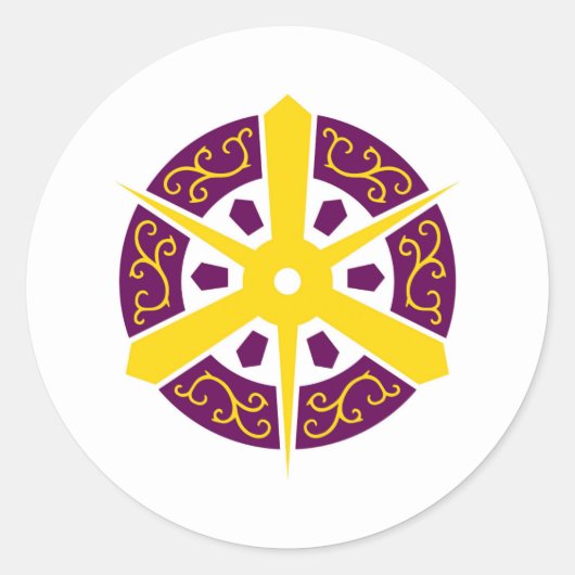 京都市旗京都府日本のシンボル ラウンドシール (正面)