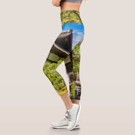 京都市銀閣寺本堂 カプリレギンス