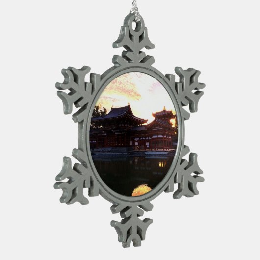 京都府平等院雪片オーナメント スノーフレークピューターオーナメント (左)