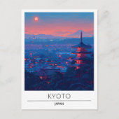 京都旅行の夜 ポストカード (正面)