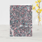 京都日本の地図 カード (黄色い花)