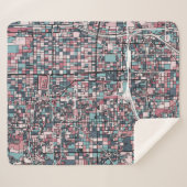 京都日本の地図 シェルパブランケット (正面(横))