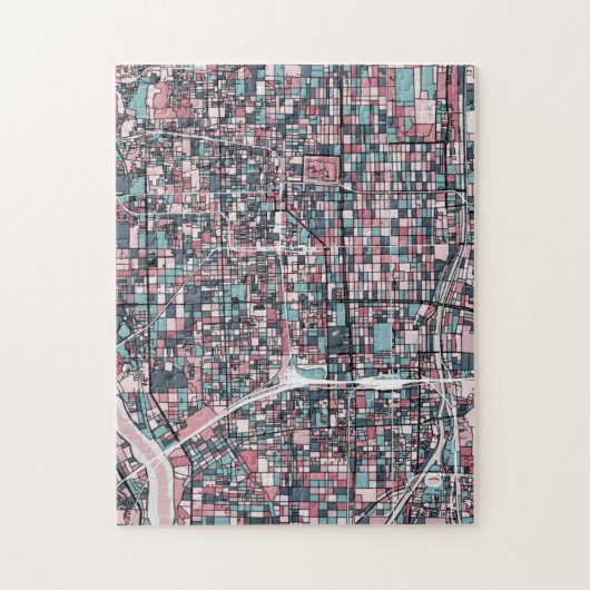 京都日本の地図 ジグソーパズル (縦)