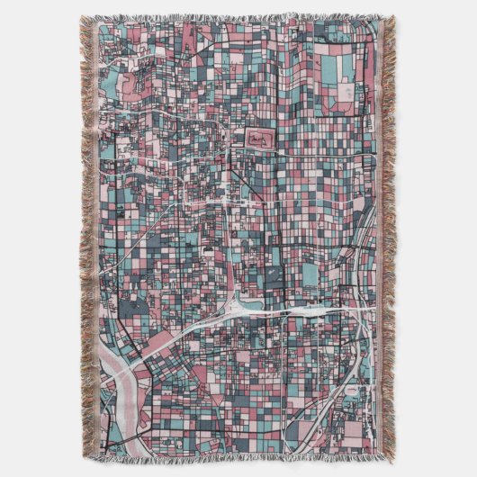 京都日本の地図 スローブランケット (正面縦)
