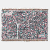 京都日本の地図 スローブランケット (正面)