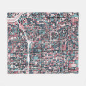 京都日本の地図 フリースブランケット (正面(横))