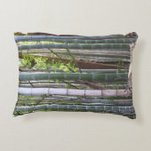 京都日本の嵯峨野の竹林 アクセントクッション (裏面)