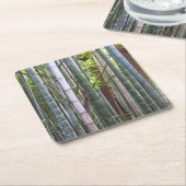京都日本の嵯峨野の竹林 スクエアペーパーコースター (アングル)
