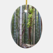 京都日本の嵯峨野の竹林 セラミックオーナメント (正面)