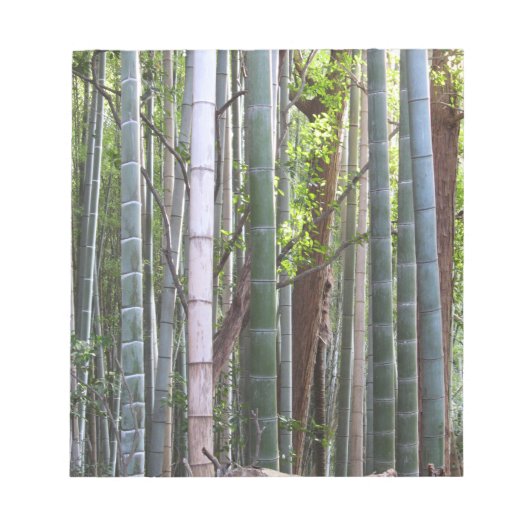 京都日本の嵯峨野の竹林 ノートパッド (正面)