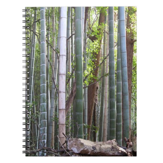 京都日本の嵯峨野の竹林 ノートブック (正面)