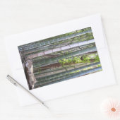 京都日本の嵯峨野の竹林 長方形シール (封筒)