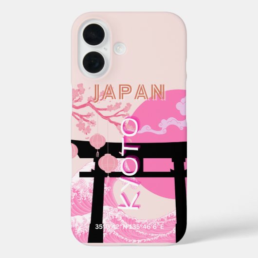 京都日本ピンクの旅行アート Case-Mate iPhoneケース (裏面)