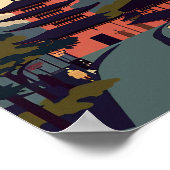 京都日本ミニマルヴィンテージトラベポスター ポスター (角)