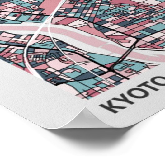 京都日本地図 ポスター (角)