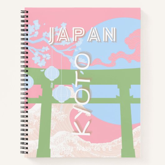 京都日本旅行アートパステル旅行アート ノートブック (正面)