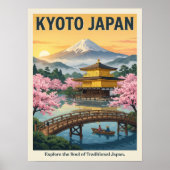 京都日本旅行ポスター | アジアの壁掛けアート ポスター (正面)