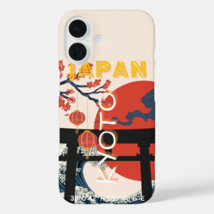 京都日本旅行レトロ旅行芸術 iPhone 16ケース