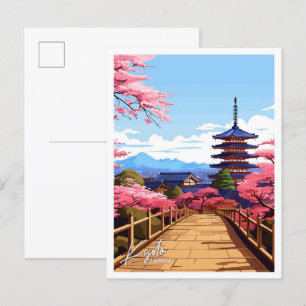 京都日本旅行ヴィンテージイラストレーション ポストカード
