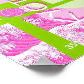 京都日本旅行芸術ピンクの旅行芸術 ポスター (角)