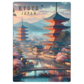 京都日本景観旅行ヴィンテージ クリップボード (裏面)