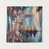 京都日本景観旅行ヴィンテージ タペストリー (正面(横))