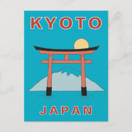 京都日本鳥居の門ミニマリスト旅行 ポストカード