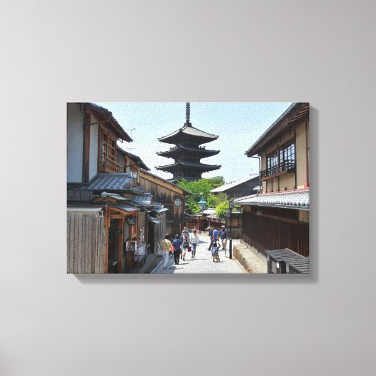 京都祇園日本ポスター キャンバスプリント (正面)