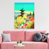 京都紅葉の清水寺の秋 キャンバスプリント (インサイチュ (リビング))